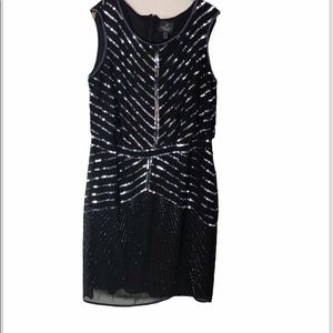 ADRIANNA PAPELL Sequin Black Dress 20W Flawed